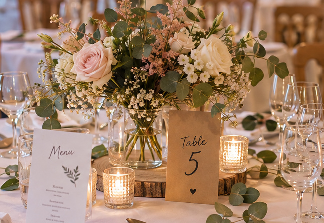 déco mariage sur table